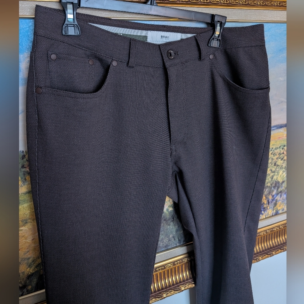 Brax Feel Good Textured Brown Jeans 34x29